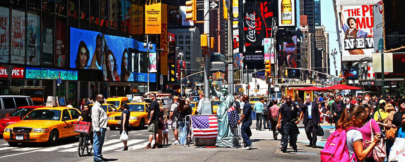 Busy Times Square New York City