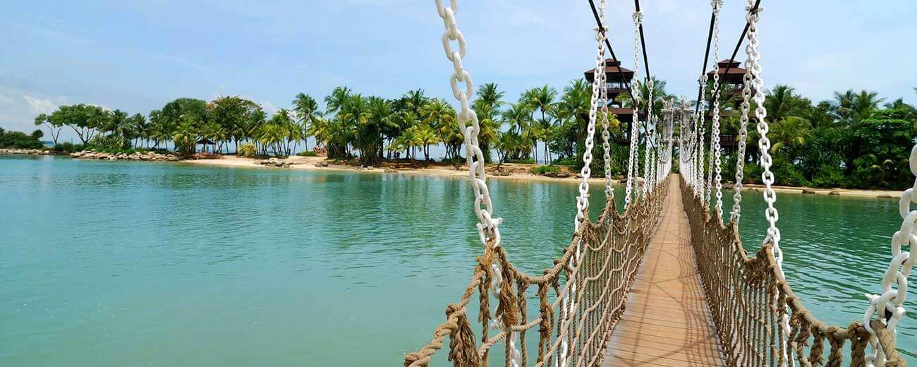 Suspended bridge Sentosa Island Singapore