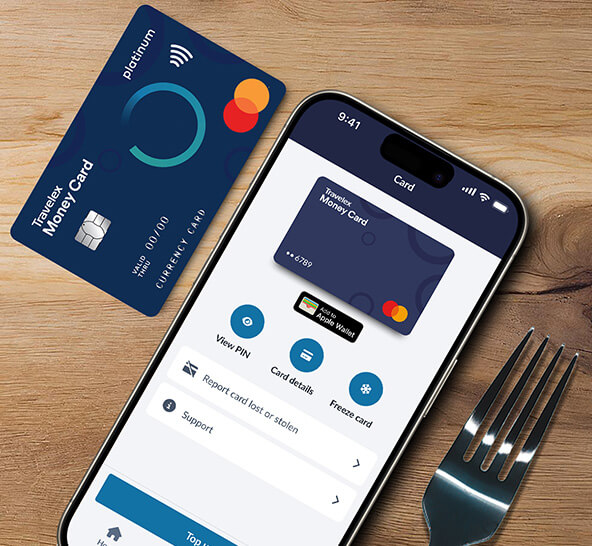 Mobile wallet for restaurants: Conveniently pay for meals using Travelex Money Card, unlocking endless dining opportunities.